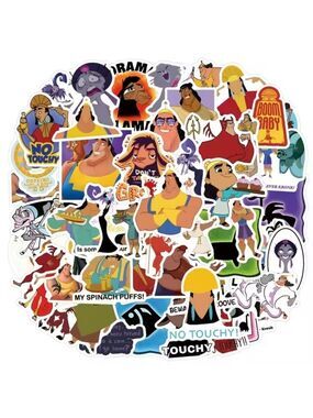 2/$10  30 Piece Emperor's New Groove Colorful Character Stickers